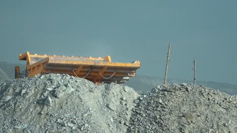 mining dump truck at open pit