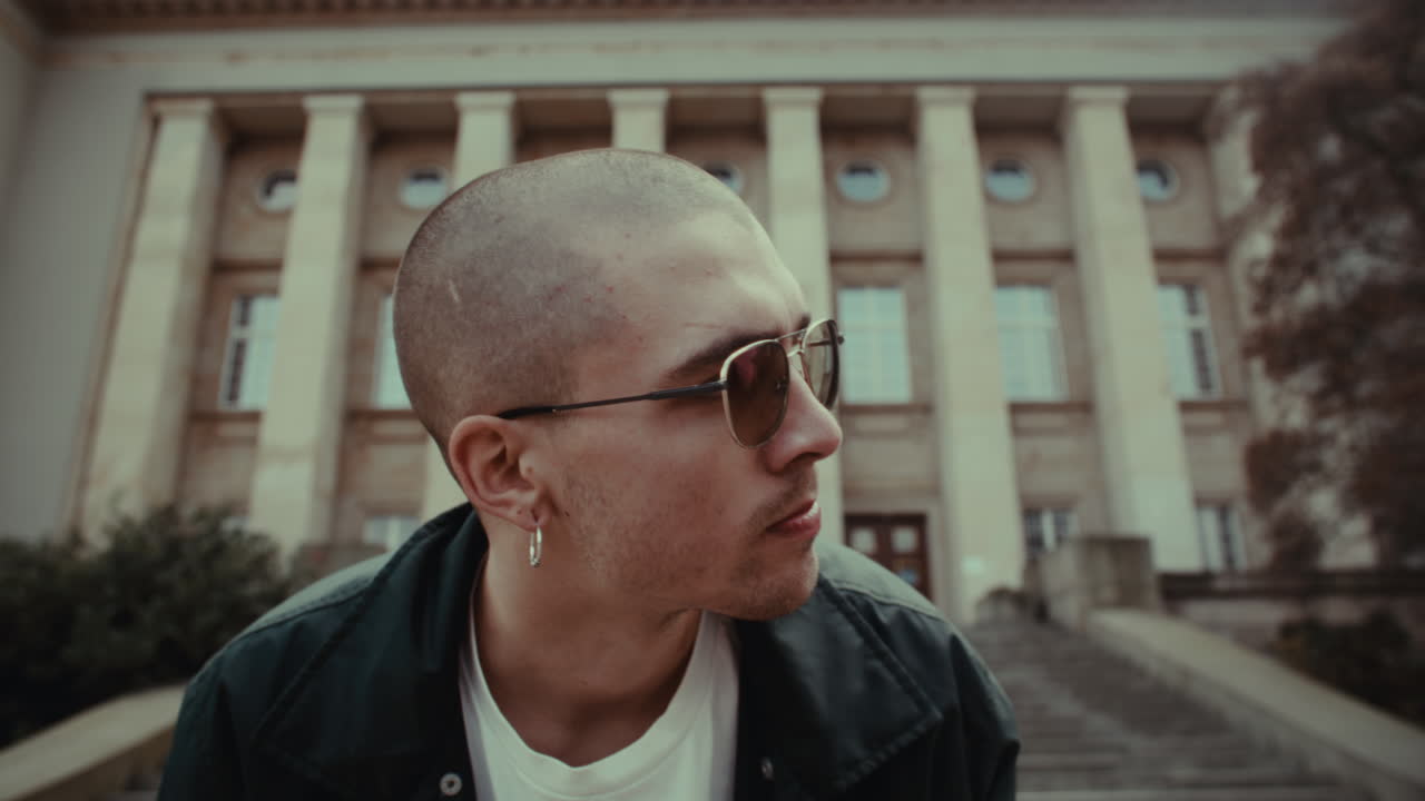 Stylish Man in Front of a Building