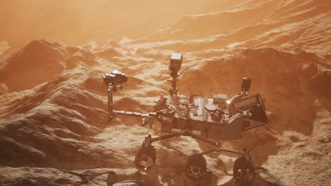 el rover curiosity de marte explora la superficie del planeta rojo