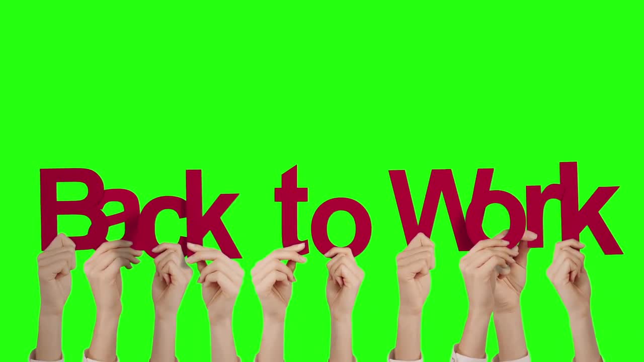 손을 들고 다시 일하세요.