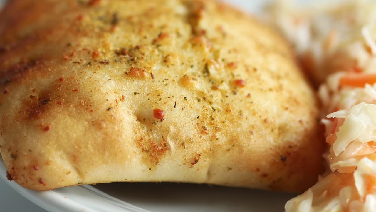 Garlic Bread and Coleslaw