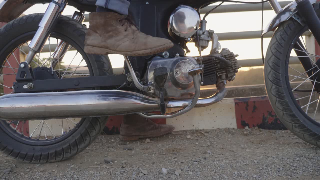 Custom Honda Motorcycle Close-up