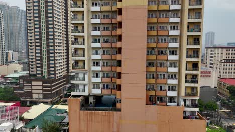 high-rise residential buildings in malate, manila, surrounded by urban structures. manila, philippine