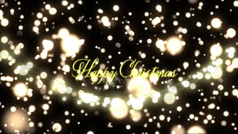Animation-of-happy-christmas-text-and-glowing-strings-of-fairy-lights