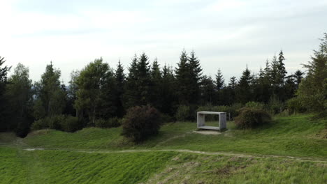 Vista-Aérea-De-La-Estructura-Del-Mirador-Pozorovatelna-Durch,-República-Checa