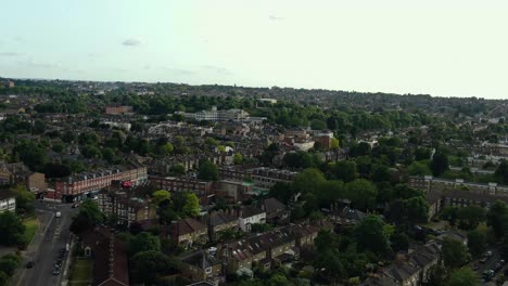 aerial shot of the houses in london