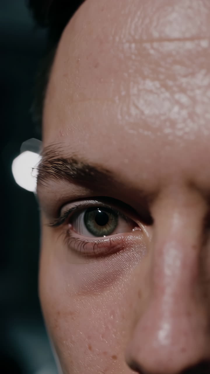 Close-up of a man's eyes