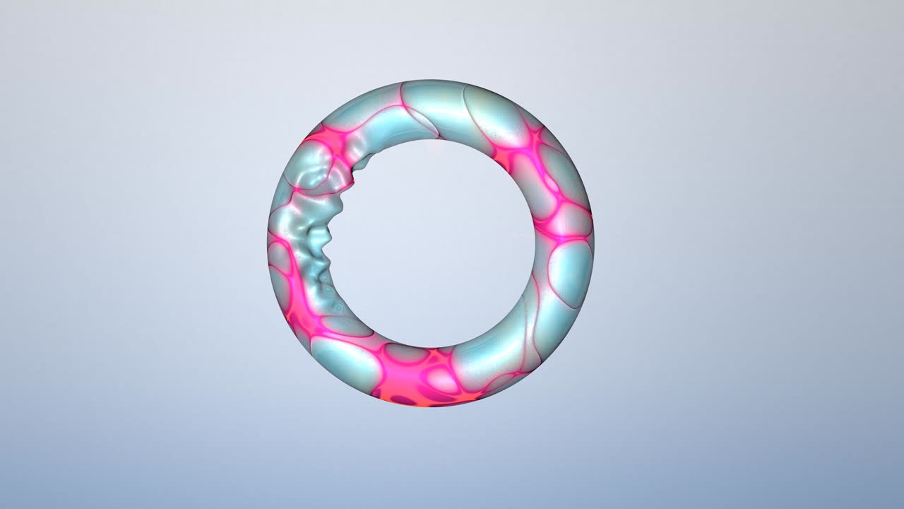 센트릭 애니메이션: 추상적인 부드러운 액체 모양의 애니메이션; 파동이있는 천 공; 4k 무결 루프.