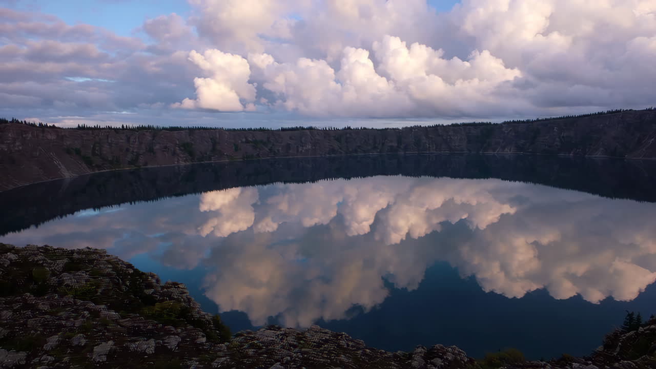 Crater Lake Reflection at Sunrise/Sunset