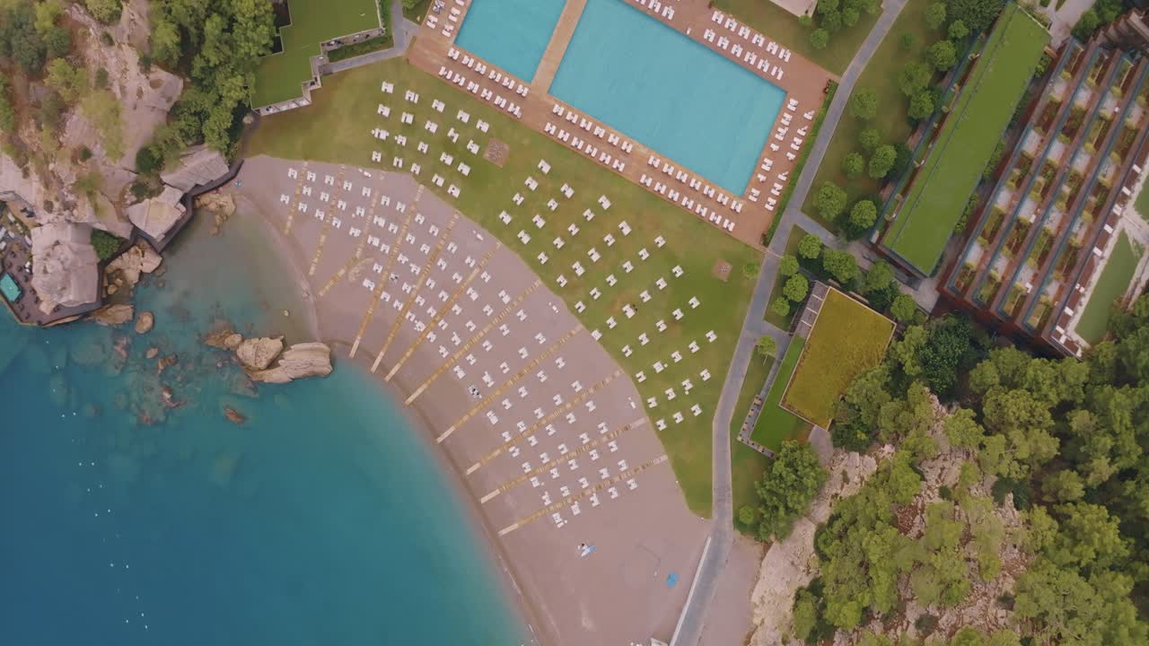 럭셔리 리조트 해변 공중 전망