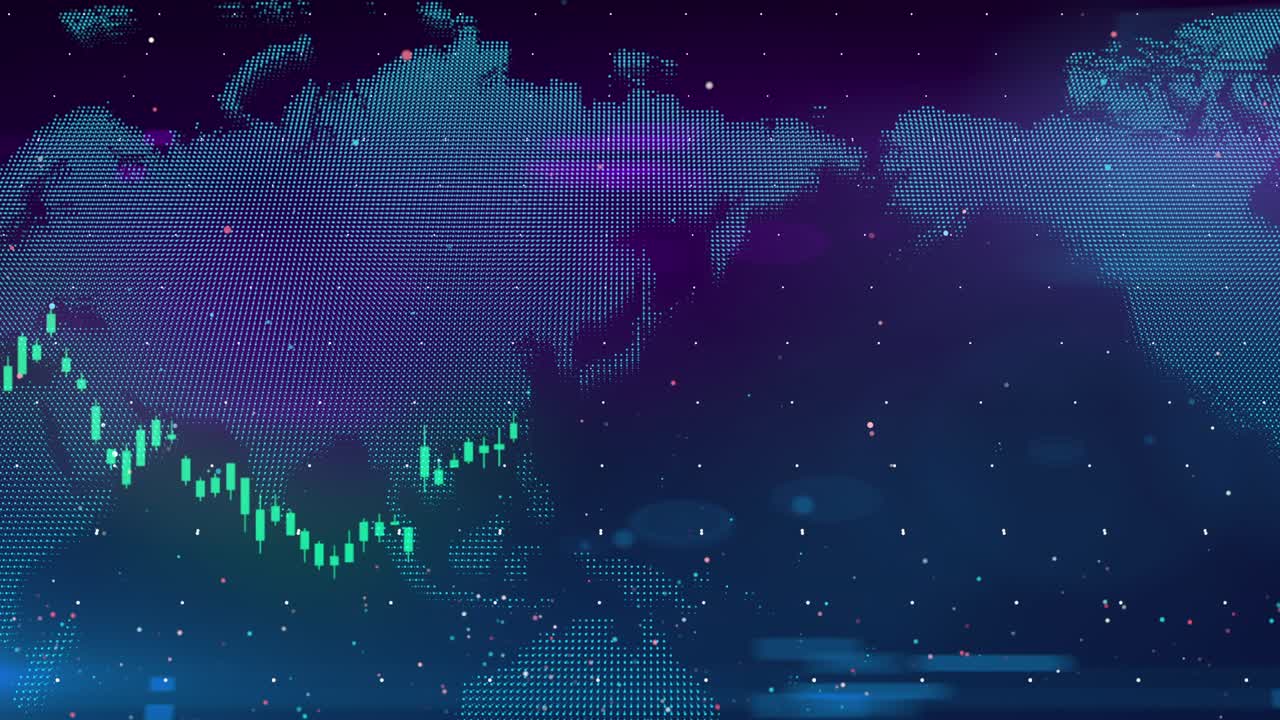 mapa de la economía mundial animación del mercado de valores