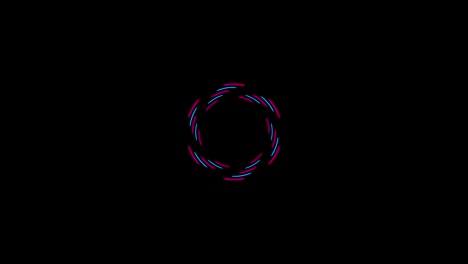 bright neon blue purple circles tech video animation