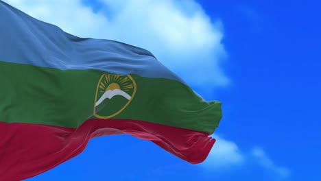 seamless loop of karachay cherkessian flag.