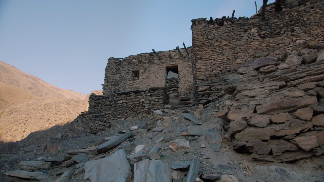 Old stone building  in the mountain fortress Silk Road, Sentob village Uzbekistan 18 of 22