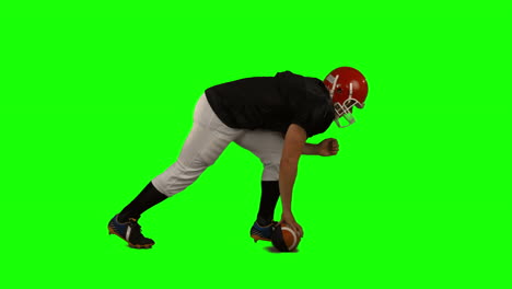 American-football-player-on-green-screen