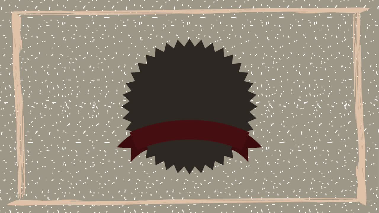 estampa de etiqueta redonda marco de cinta estilo vintage