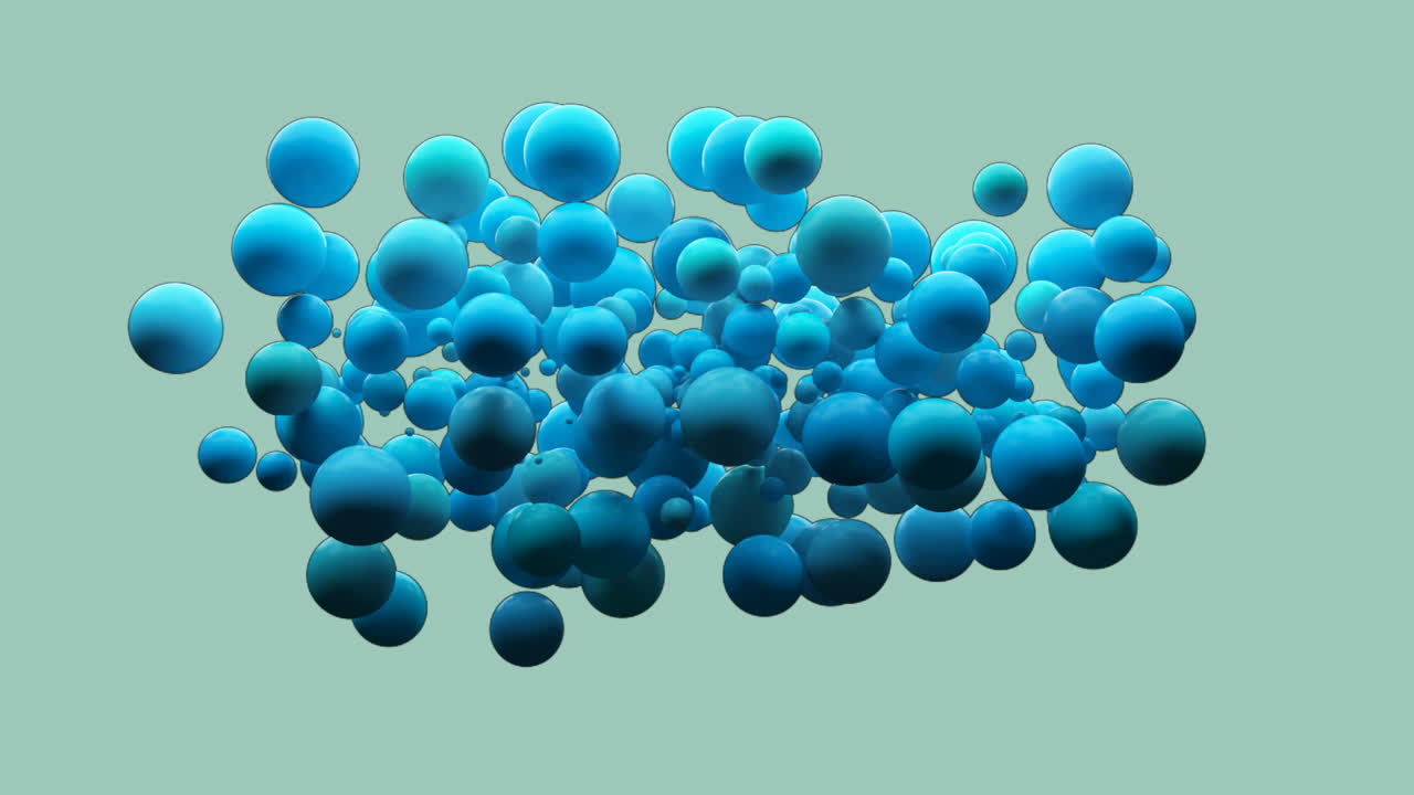 Digitally generated video of bubbles