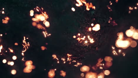 burning embers and flames in a macro shot, creating an intense and dramatic atmosphere