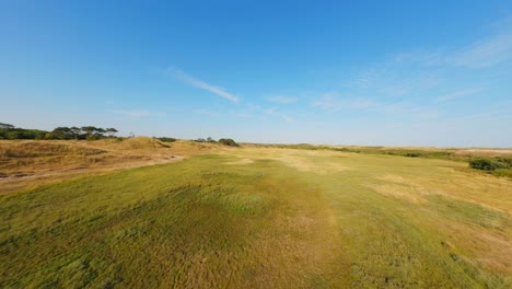 fpv drone flight through nature reserves in the province of zeeland, the netherlands