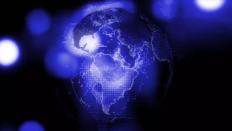 animated digital earth globe spinning. news background tech earth globe animation.