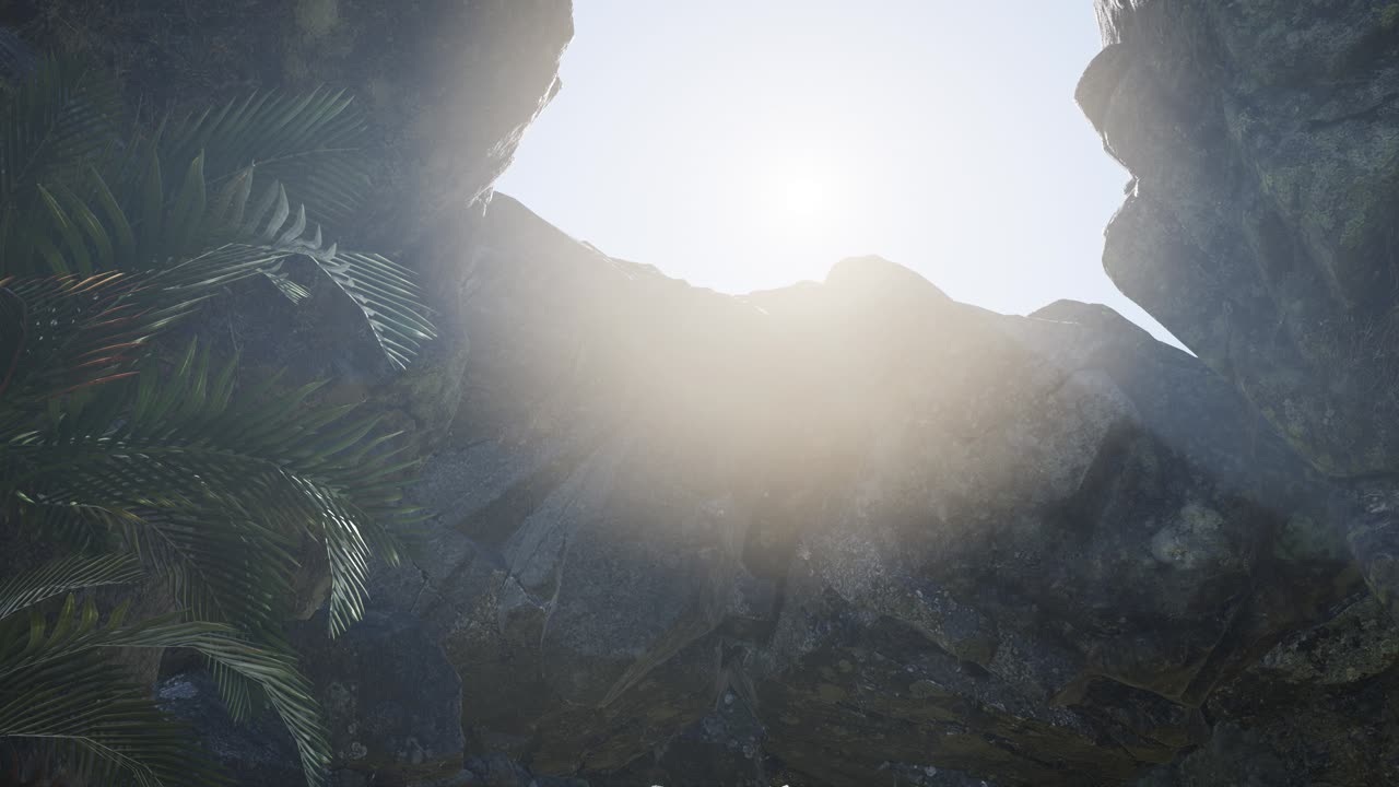 신비한 동굴 안의  ⁇ 빛