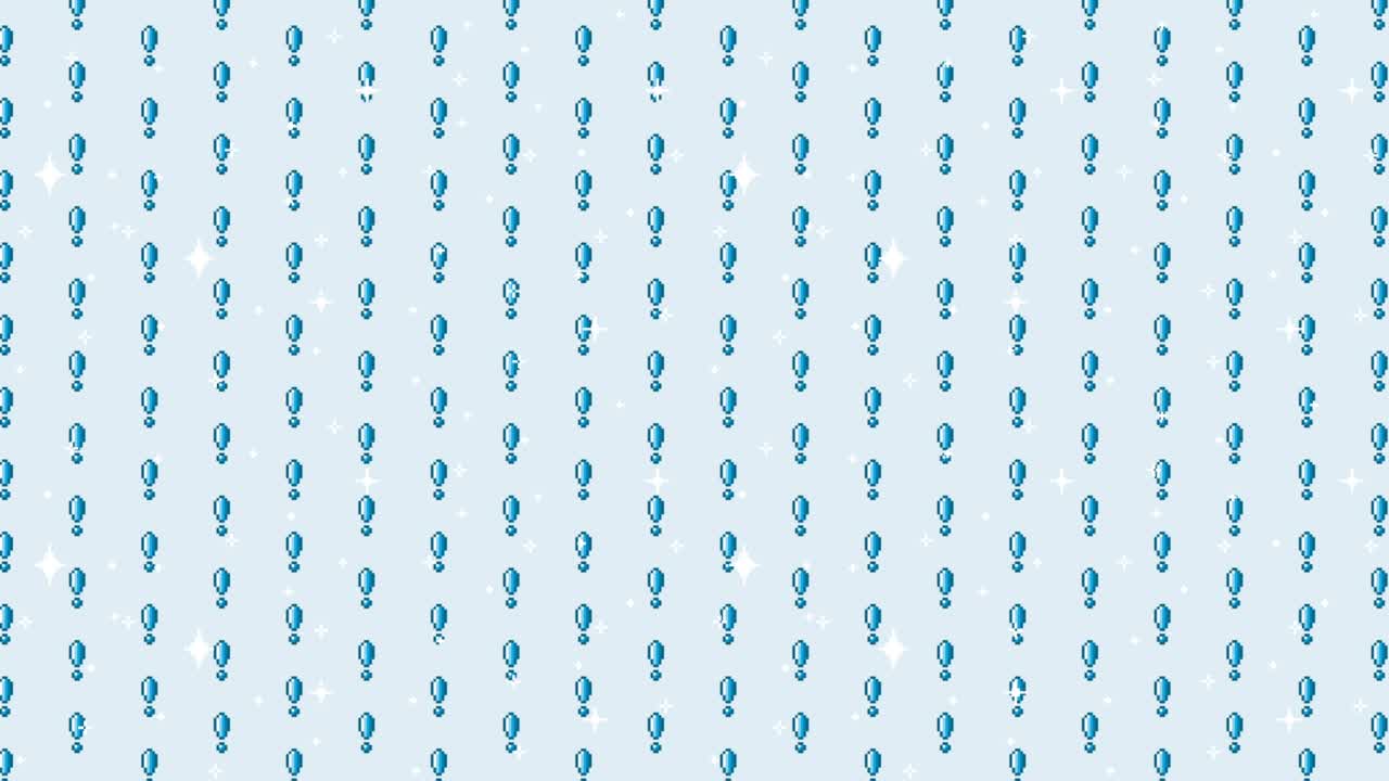Exclamation Mark Pixel Art Pattern