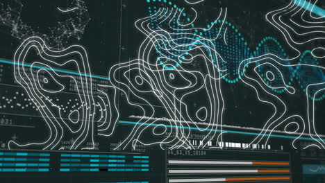 animation of dna strand and data processing over screen