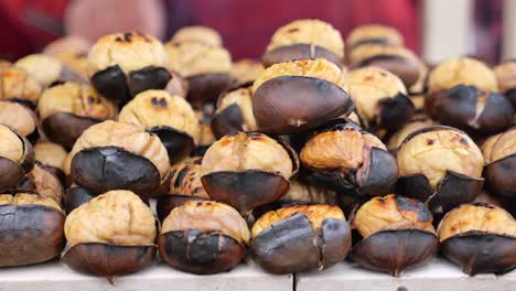 roasted chestnuts at a market