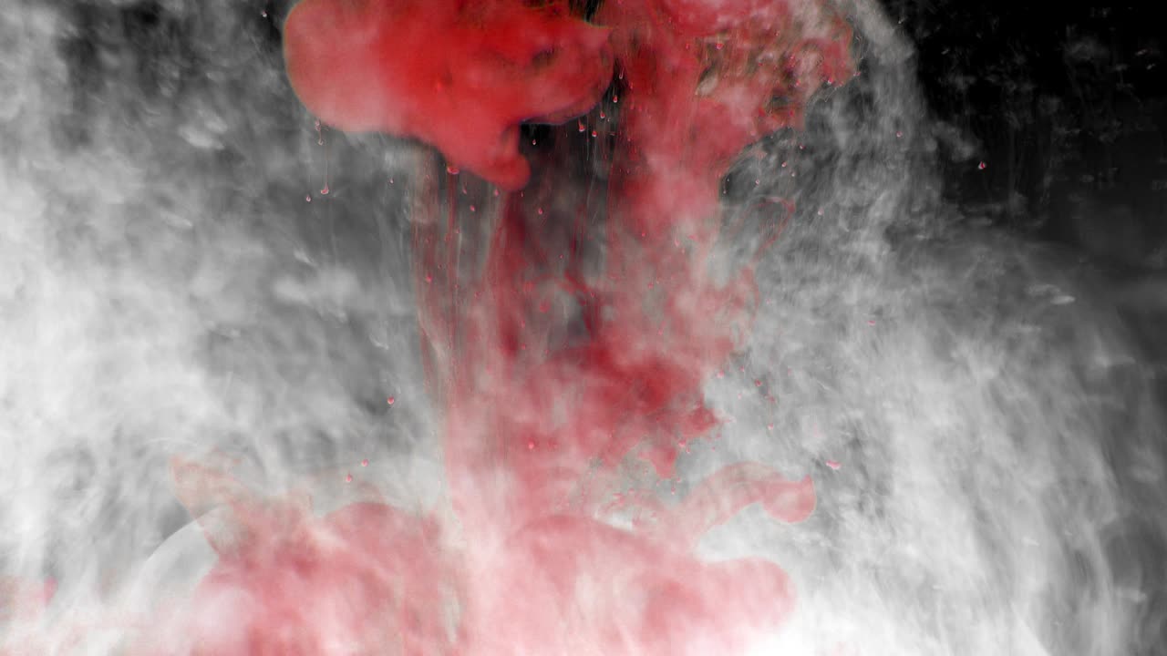 빨간색 페인트 유기 흐름 루프 4k