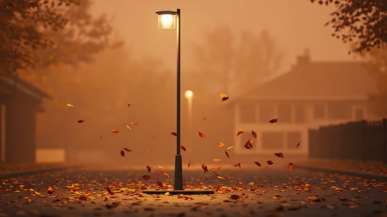 autumn,leaves,light,street,lamp,fog,evening,scene,tranquil,nature,trees,outdoors,breeze,serene,colorful,quiet,path,atmosphere,scenic,golden,orange,fall,peaceful,landscape,reflection,rural,brightness,warmth,depth,shadow,urban,serenity,isolated,beauty,calm,view,perspective,glow,season,foliage,solitude