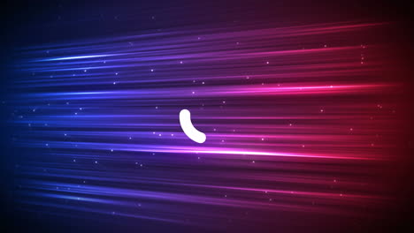 animation of data loading ring over light trails