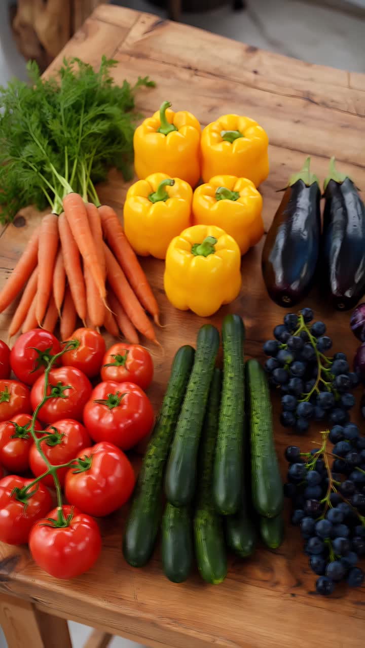 Frutas e Vegetais Orgânicos Frescos 4K