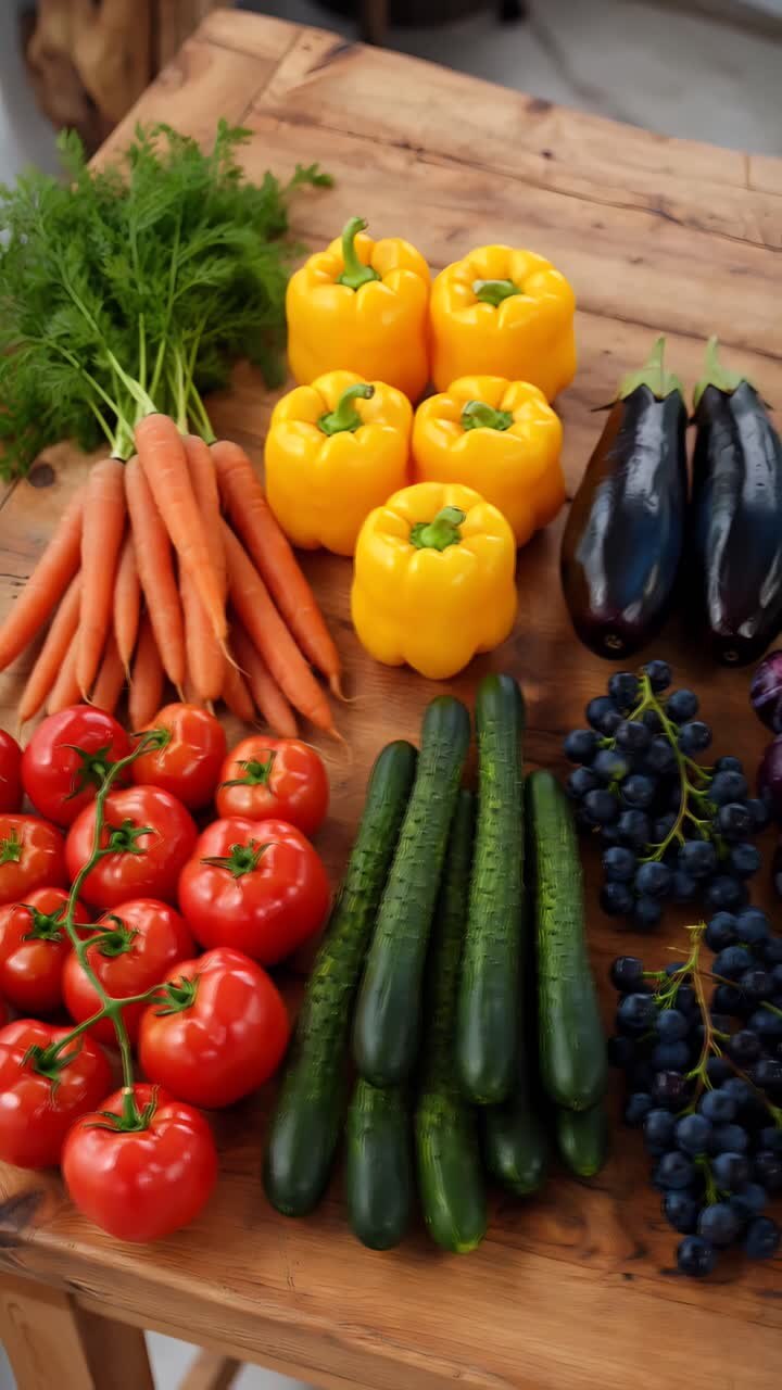 Fresh Organic Fruits and Vegetables 4K