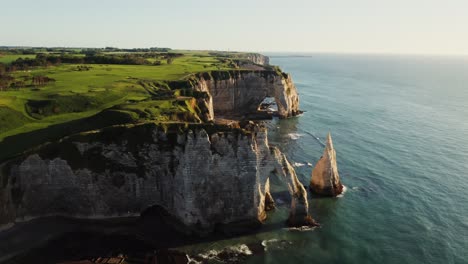 dramatic cliffs and coastal golf course in france