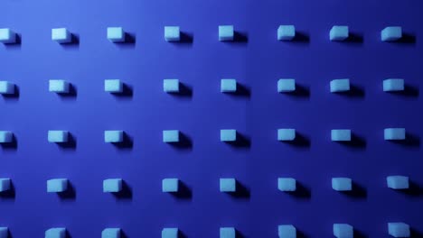 a zoom in view of a 4k unique cubic background with white sugar cubes arranged in rows on a dark blue background, 3d effect