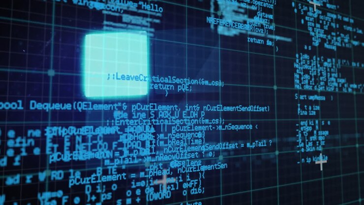 Animation of data loading ring over data processing