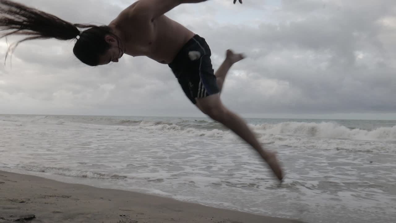 Capoeira shot on the beach