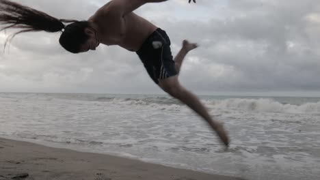 capoeira shot on the beach