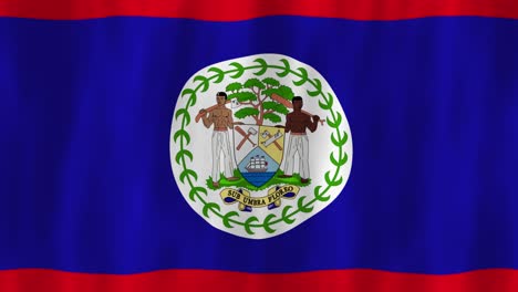 belize flag country animation 3d symbol design waving in wind movement national patriotism world culture emblem banner central america red blue white
