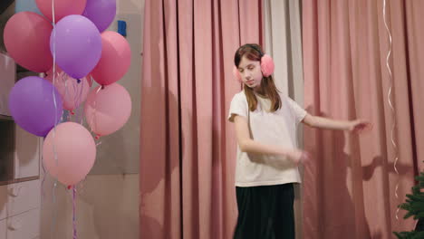 girl dancing at a birthday party