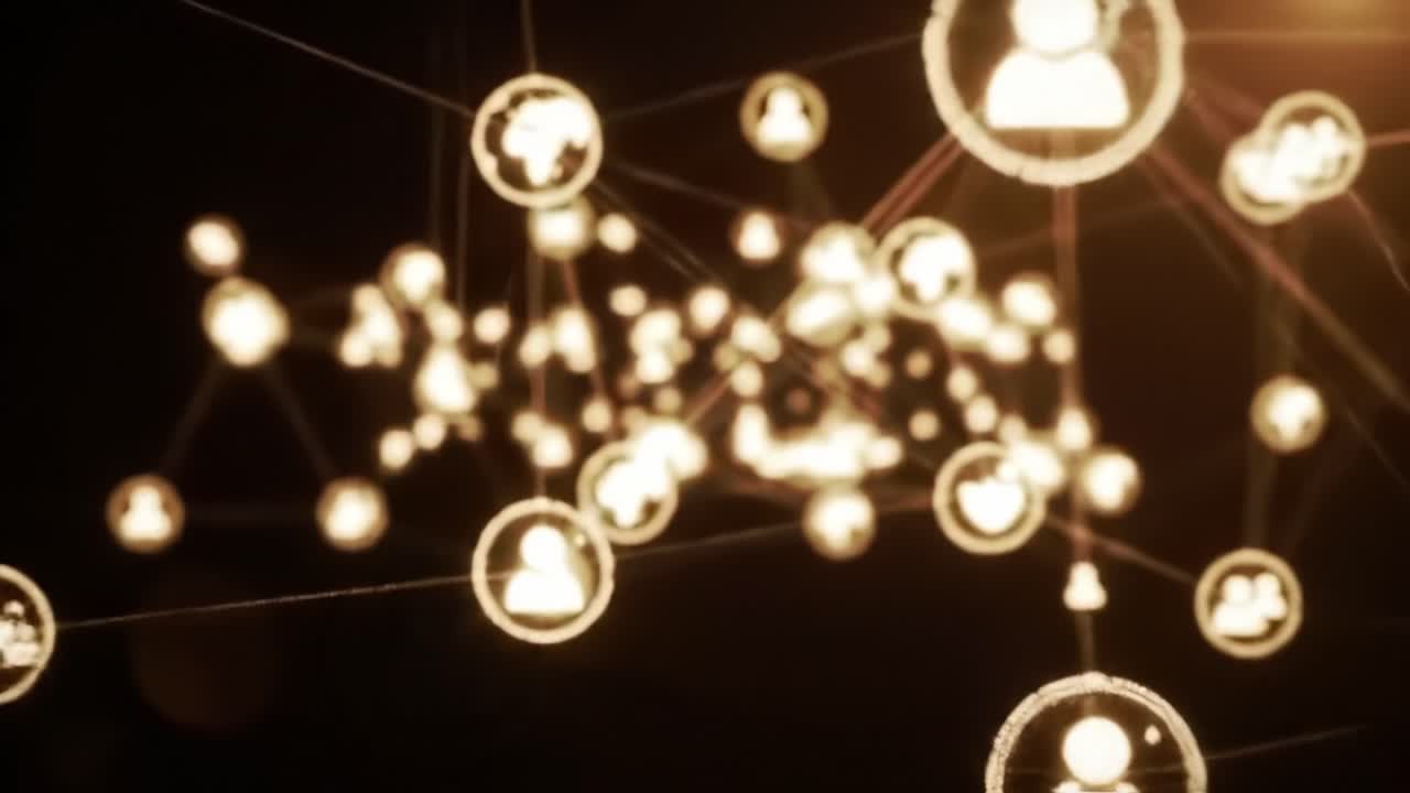 Exploring the Interconnectedness of Digital Networks: A Visualization of User Icons and Communication Representations in a Modern Virtual Environment