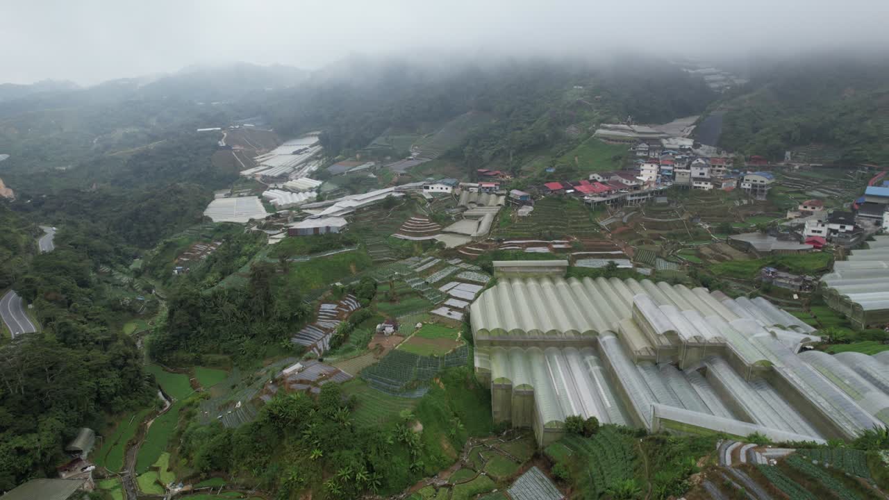 General Landscape View of the Brinchang District Within the Cameron Highlands Area of Malaysia