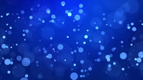 partículas azules brillantes abstractas con profundidad de campo y bucle de ciencia ficción bokeh