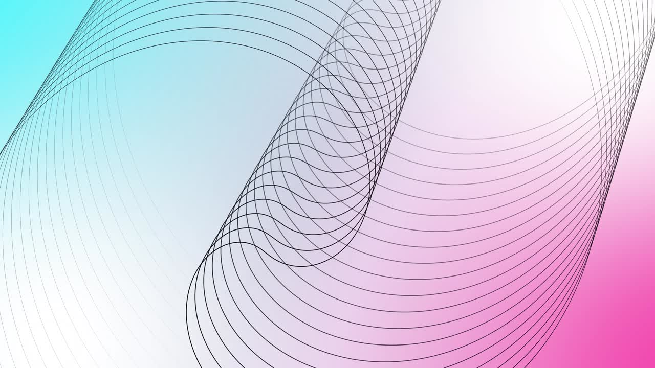 Twisted colorful ribbon digital line. wavy ribbon from so much parallel lines. abstract background with lines.