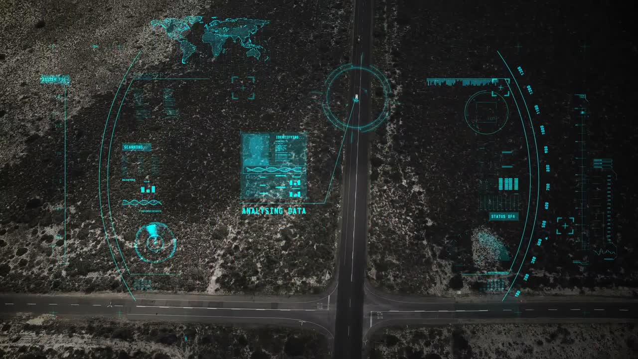 Digital composite video of ariel target