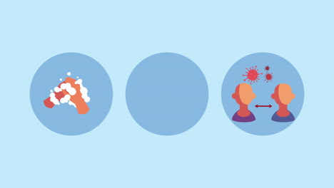 métodos de prevención de la pandemia de covid-19 animación