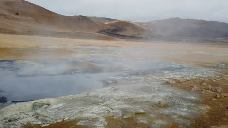 general plan of the hverir geoterminal zone in which its fumaroles and mud lakes emanate gases