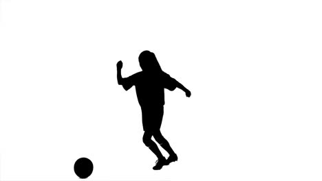 Animation-of-silhouette-of-soccer-player-on-white-background