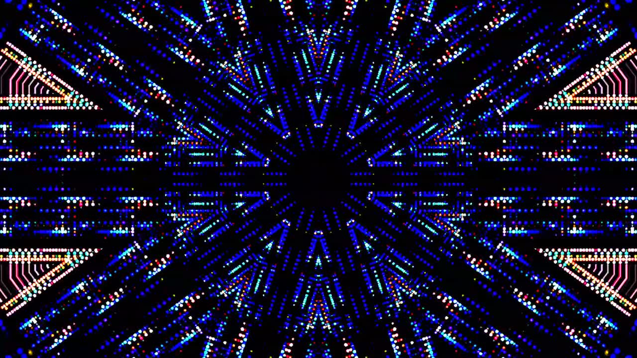 líneas brillantes que establecen el movimiento de la onda, coloridas, sobre un fondo negro