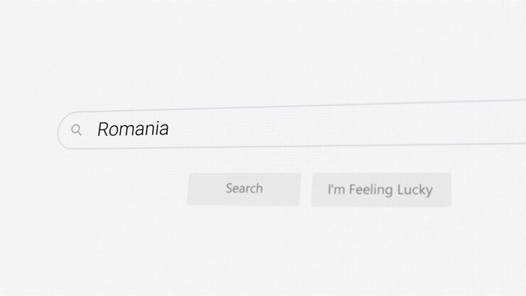 Ricerca della Romania sul browser Internet